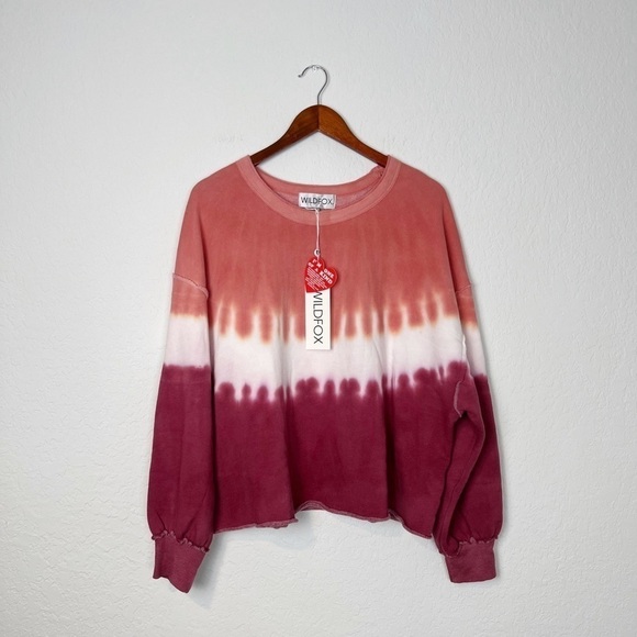 NEW Wildfox Olivia Sweatshirt Ruby Dove Dye Sweater - Picture 4 of 10